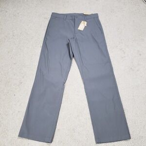 NWT Eddie Bauer Mr Takeoff Chino Pants Mens 30x30 Gray Performance Stretch UPF50